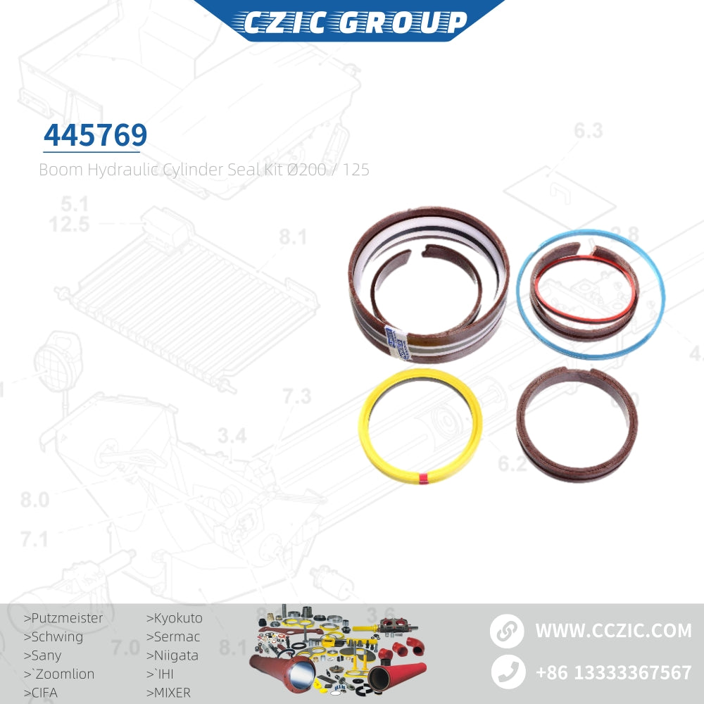 Boom hydraulic cylinder seal kit Ø200 / 125, 445769