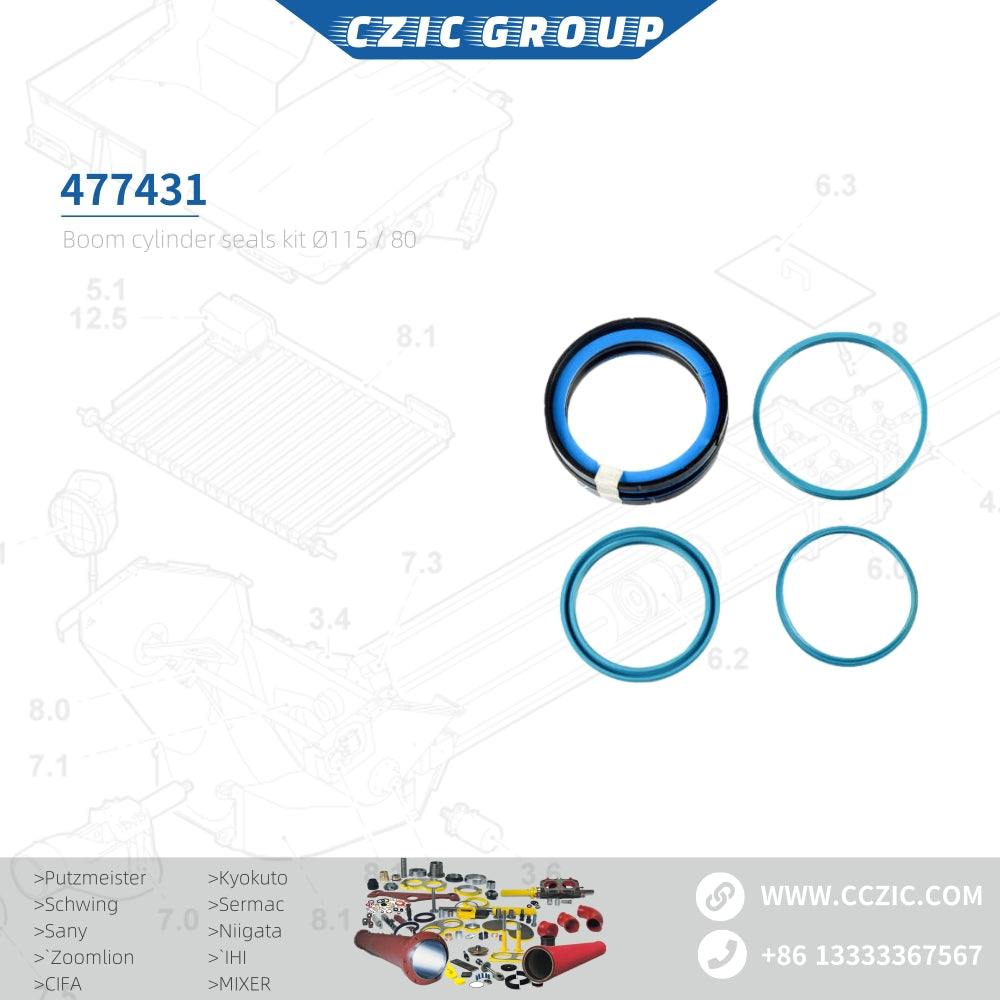 Boom cylinder seals kit Ø115 / 80, 477431