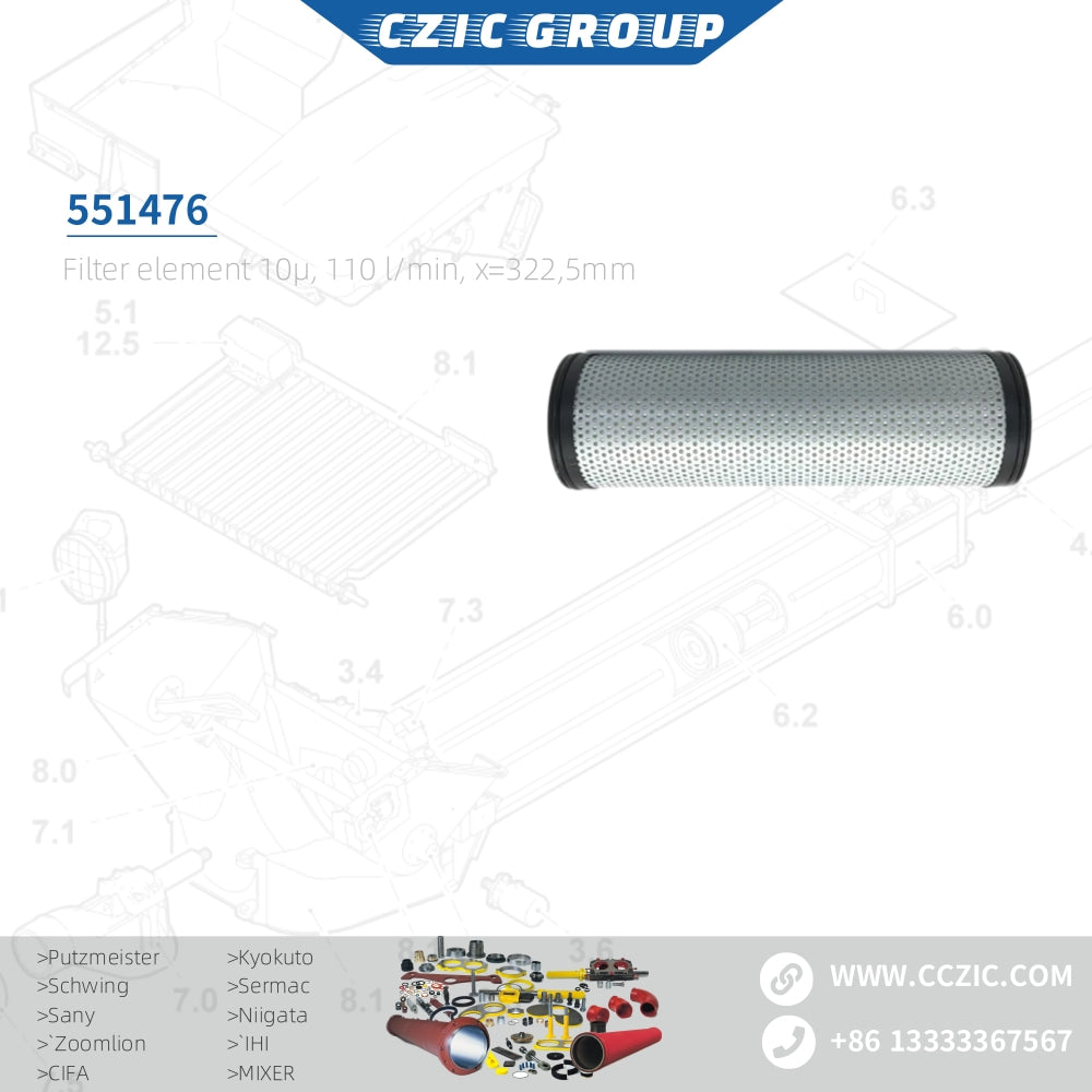 Putzmeister Filter Element 10µ OEM 551476